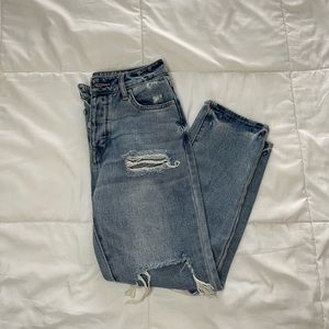 PACSUN high rise ripped mom jeans